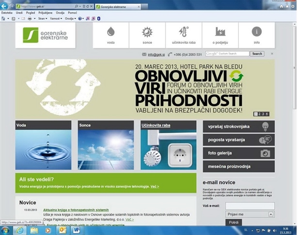 Nova spletna stran Gorenjskih elektrarn