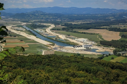 Na HE Brežice se dela nadaljujejo
