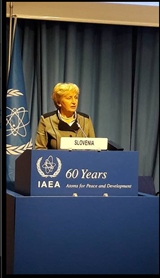 Ministrica na konferenci o jedrskem varovanju na Dunaju