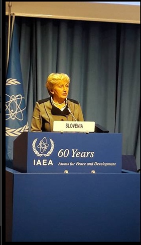 Ministrica na konferenci o jedrskem varovanju na Dunaju