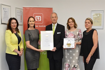 Mariborčanom zlati certifikat bonitetne odličnosti