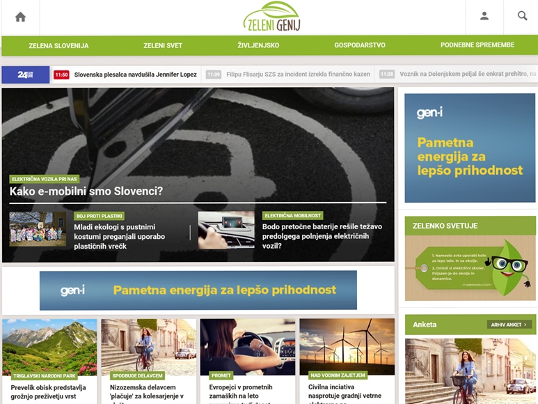 Nov spletni portal - Prihodnost je zelena