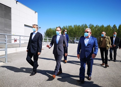 Minister Jernej Vrtovec na obisku HE Brežice