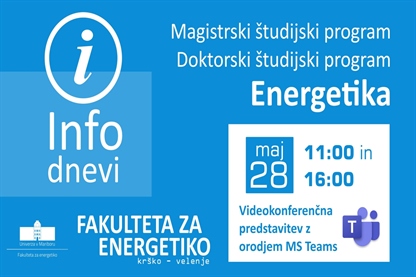 Na Fakulteti za energetiko informativni dan na daljavo