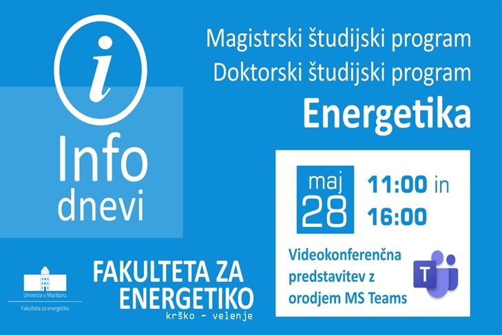 Na Fakulteti za energetiko informativni dan na daljavo