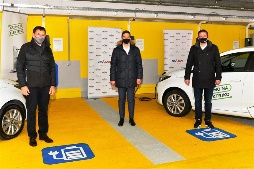 V Cityparku še deset novih polnilnic