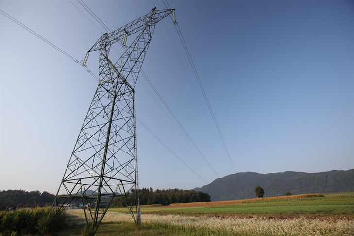 Odjem električne energije iz prenosnega omrežja lani manjši