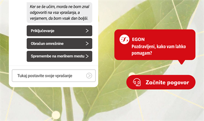 EGON, virtualni svetovalec družbe Elektro Gorenjska